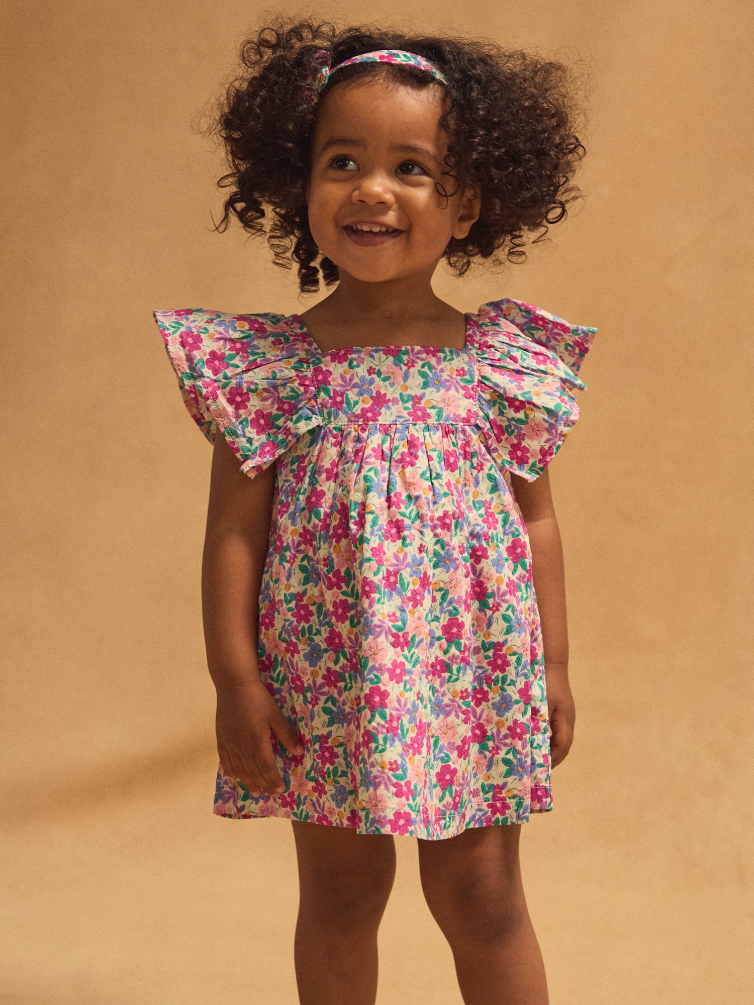 Robe et bloomer imprimé fleuri Bébé Fille
