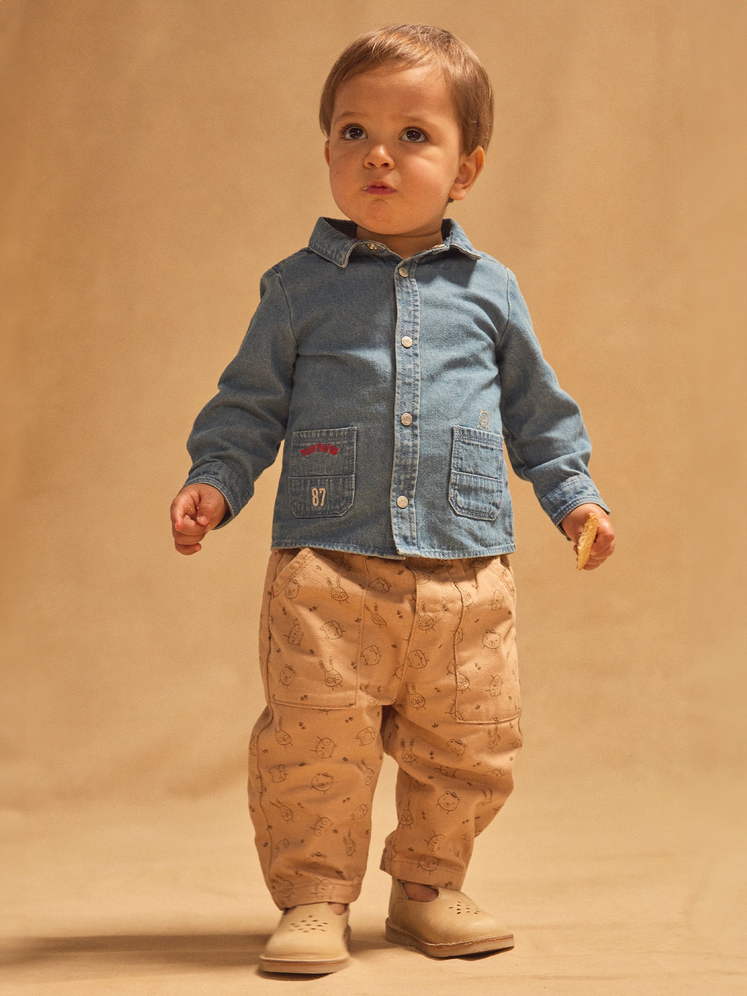 Chemise en jean bleu Bébé Garçon