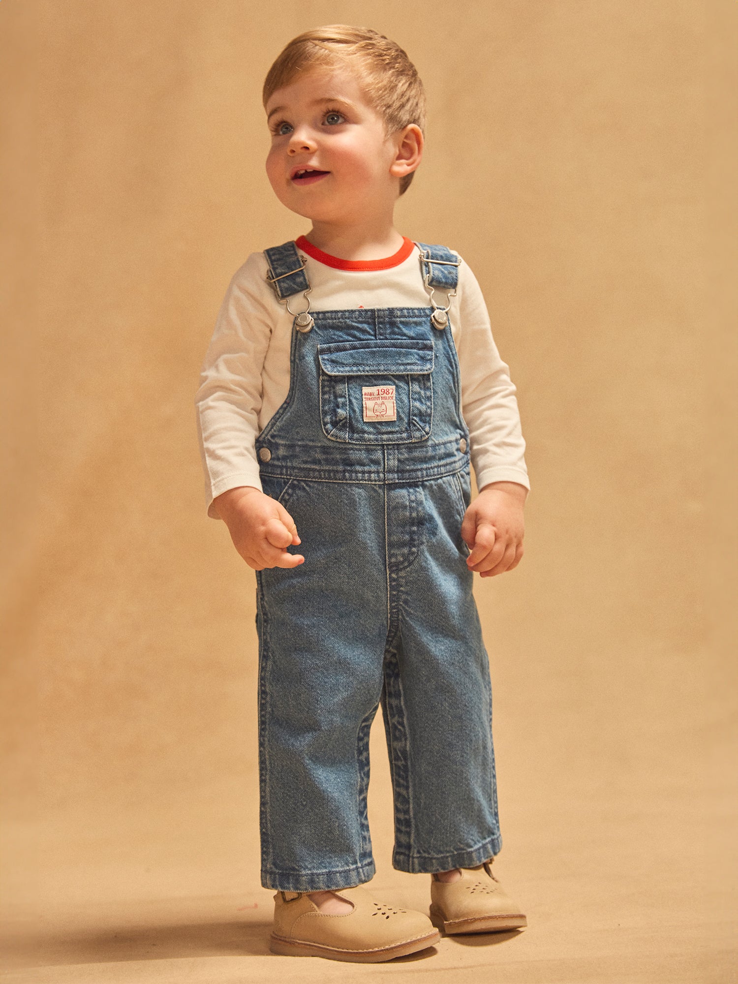Salopette en jean bleu Bébé Garçon