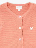 Gilet rose poudré en tricot LOANA / 24H0CF11CARD327