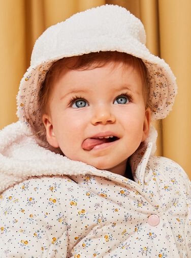 ensemble 3 pieces bebe fille bonnet tour de cou moufles bleu bebe