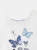 T-shirt écru à motifs papillons LEPAPYETTE / 24H2PFJ1TMC001