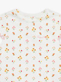 Pyjama écru à imprimé fleurs et renards FLOROETTE / 23E5PF34PYJ001