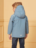 Parka Bleue à capuche mi-saison LINACRAGE / 24H3PG62PARC206