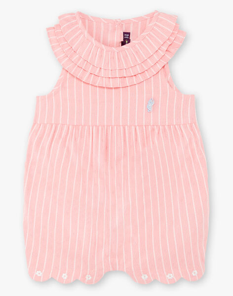 Combinaison Courte Rose A Rayures Bebe Fille Ensemble Combinaison Et Salopette Bebe Sergentmajor