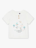 T-shirt écru à manches courtes à motif plage et animaux FAVICTOR / 23E1BGQ1TMC001