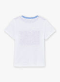 T-shirt blanc et bleu à manches courtes LABAGE / 24H3PGI3TMC000