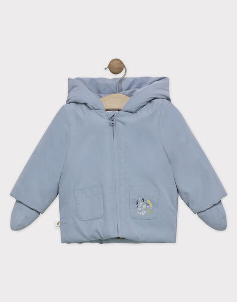 Parka Bebe Garcon Bleu Grise Bonnet Echarpe Et Gant Bebe Sergentmajor