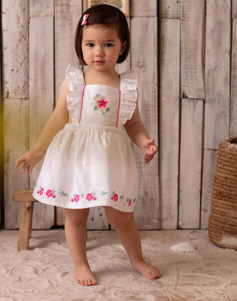 Robe Blanche Brodee Et Bloomer Bebe Fille Robe Bebe Sergentmajor