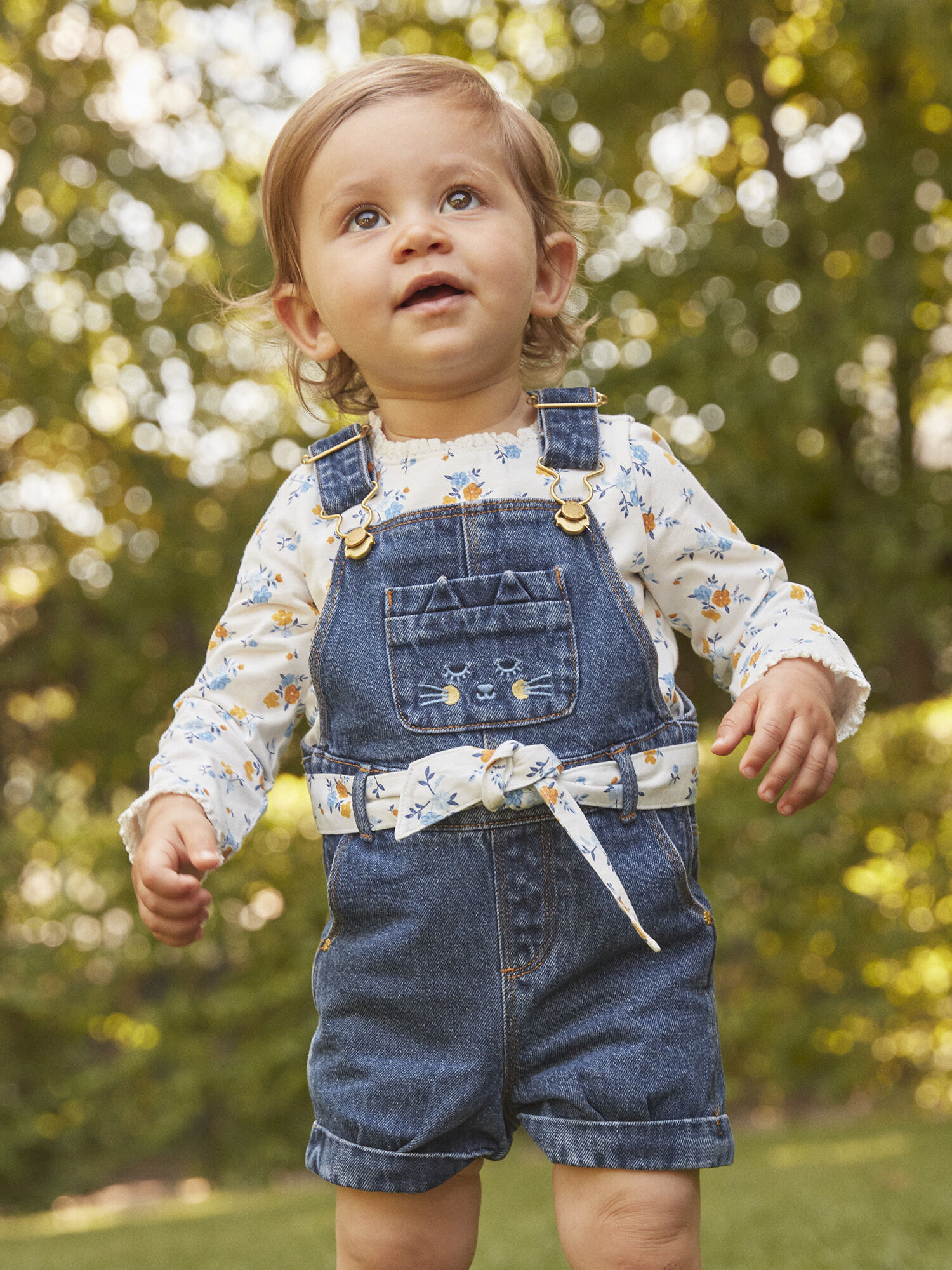 Salopette courte bleue en jean | Fille | Sergent Major