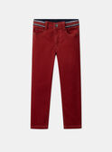 Pantalon knit denim rouge LOLIAGE / 24H3PGL2PANF509