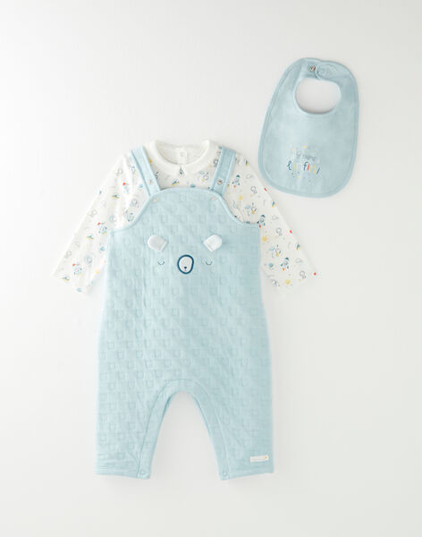 Ensemble Body Salopette Et Bavoir Bebe Garcon