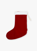 Chaussette de Noël rouge en velours GRUDETTE / 23H4PFG1ACD050