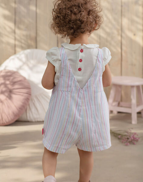 Combinaison Courte A Rayures Brodees Bebe Fille Ensemble Combinaison Et Salopette Bebe Sergentmajor