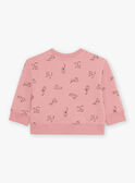 Sweat rose vintage avec animaux FAGETIENNE / 23E1BGD2SWED332