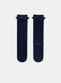 Chaussettes bleu marine en jacquard fantaisie LACORALIE / 24H4BFJ1SOQ070