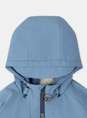 Parka Bleue à capuche mi-saison LINACRAGE / 24H3PG62PARC206