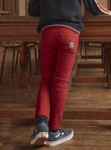 Pantalon knit denim rouge LOLIAGE / 24H3PGL2PANF509