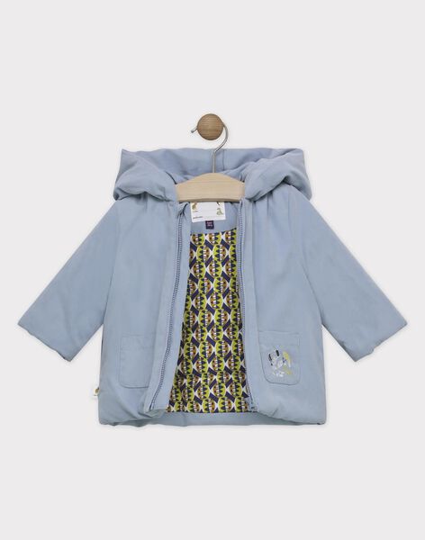 Parka Bebe Garcon Bleu Grise Bonnet Echarpe Et Gant Bebe Sergentmajor