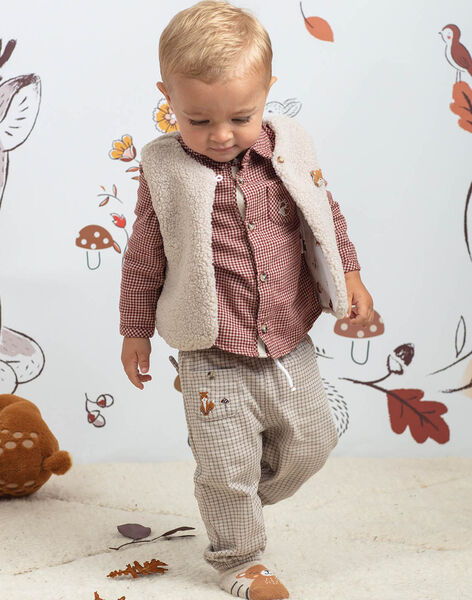 Pantalon Gris A Carreaux Bebe Garcon Achat En Ligne Pantalon Et Jean Sergentmajor