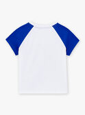 T-shirt blanc et bleu à manches courtes LADUAGE / 24H3PGI4TMC000