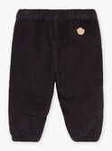 Pantalon gris ardoise en velours côtelé GASACHA / 23H1BGR1PANJ900