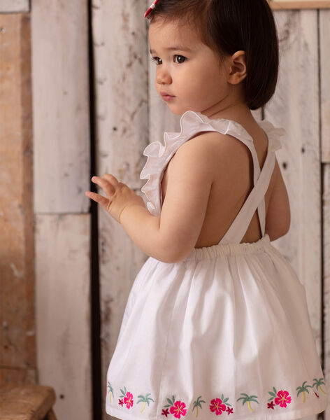 Robe Blanche Brodee Et Bloomer Bebe Fille Robe Bebe Sergentmajor