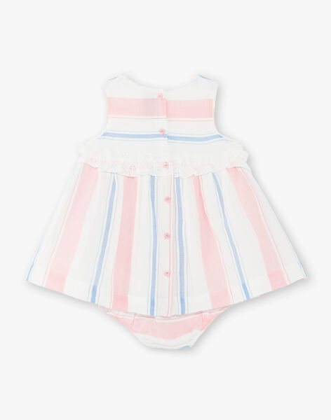 Robe A Rayures Bleues Et Roses Et Bloomer Assorti Bebe Fille Escapade Marine Bebe Sergentmajor