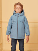 Parka Bleue à capuche mi-saison LINACRAGE / 24H3PG62PARC206