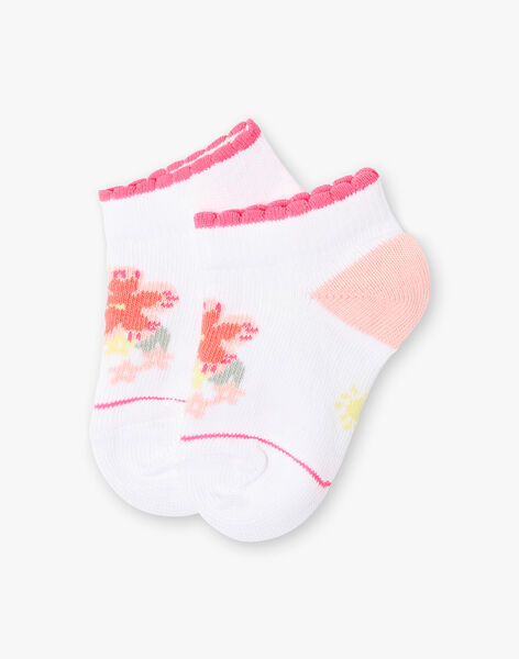 Socquettes Blanches Motif Fleuri Bebe Fille Paradis A Waikiki Bebe Sergentmajor