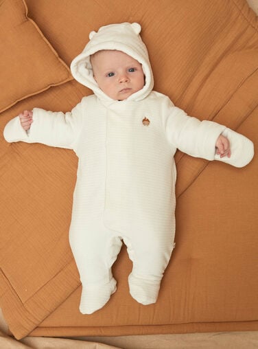 combinaison pilote bebe mixte avec capuche et moufles multicolore bebe