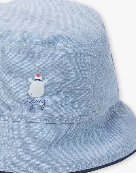 Chapeau Bob En Chambray Reversible Bebe Garcon Escapade Marine Bebe Sergentmajor