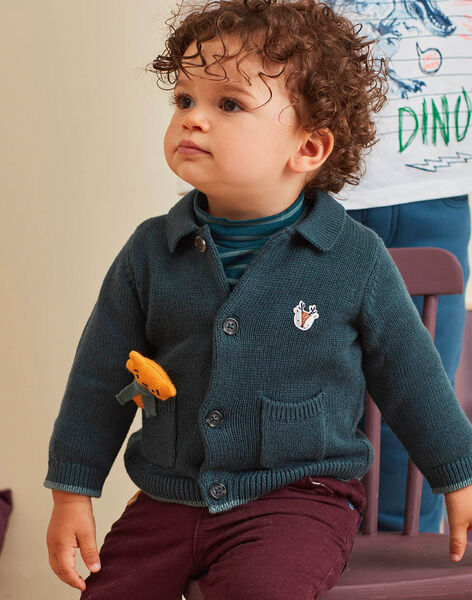 Gilet Vert Canard A Col Bebe Garcon Pull Gilet Et Cardigan Bebe Sergentmajor