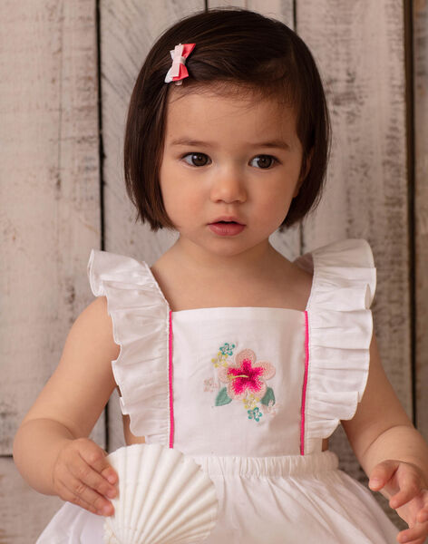 Robe Blanche Brodee Et Bloomer Bebe Fille Robe Bebe Sergentmajor