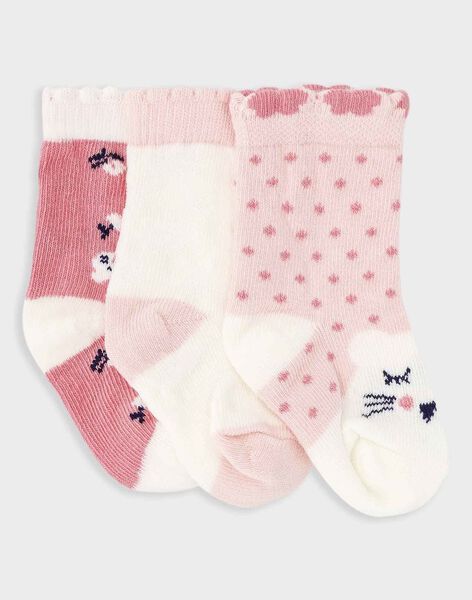 Lot De 3 Paires De Chaussettes Bebe Fille Les Jours Fleuris Bebe Sergentmajor