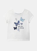 T-shirt écru à motifs papillons LEPAPYETTE / 24H2PFJ1TMC001