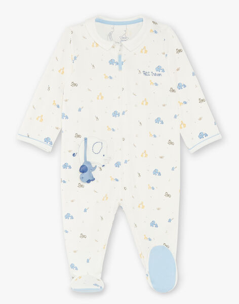 Grenouillere Jersey Ecru Imprime Animaux Pyjama Et Grenouillere Bebe Sergentmajor