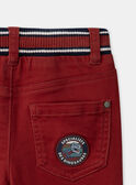 Pantalon knit denim rouge LOLIAGE / 24H3PGL2PANF509