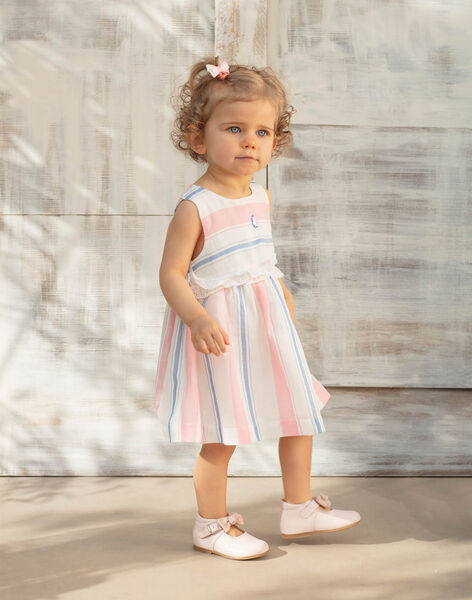 Robe A Rayures Bleues Et Roses Et Bloomer Assorti Bebe Fille Escapade Marine Bebe Sergentmajor