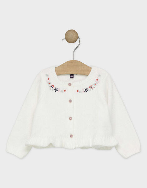 Cardigan En Maille Chenille Ecru Bebe Fille Pull Gilet Et Cardigan Bebe Sergentmajor