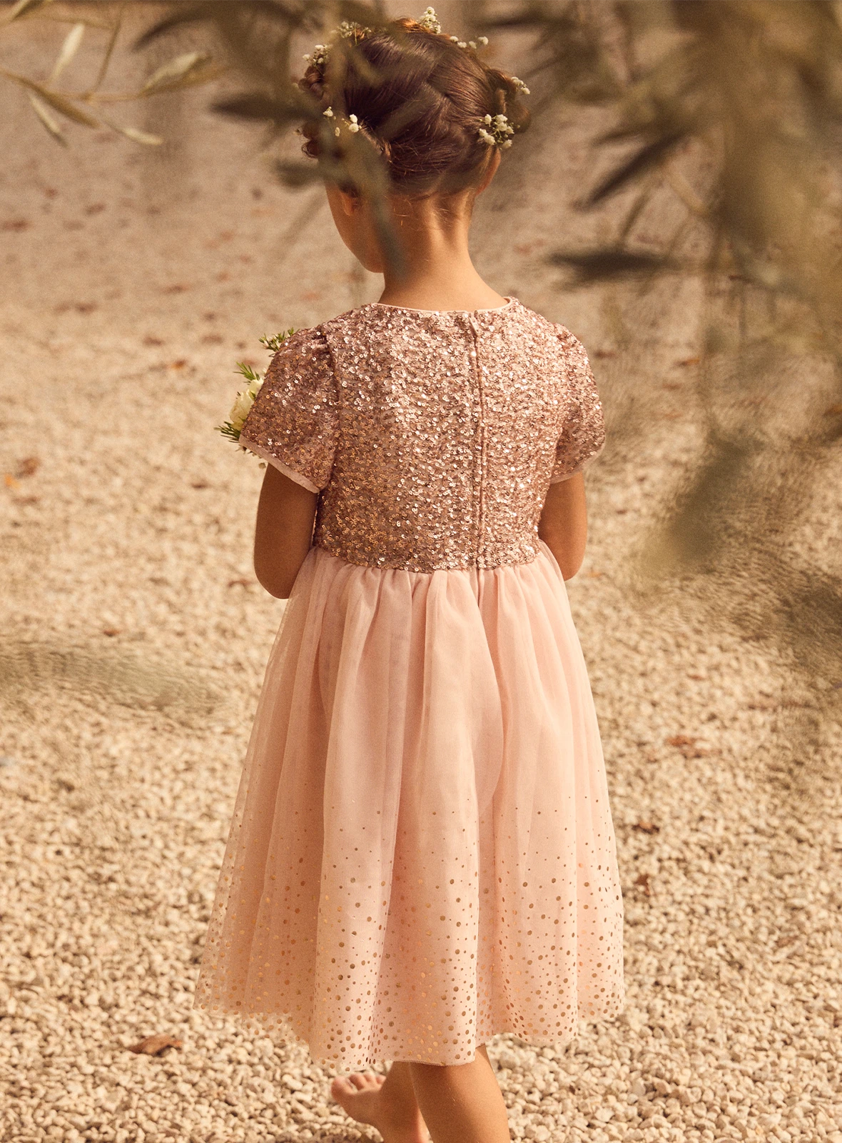 Sergent Major - Collection Cérémonie : Robe rose en tulle et à sequins